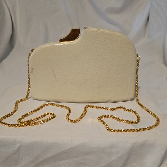 RODO Aysmmetrical Clutch Purse Shoulder Bag Cream - Picture 1 of 12
